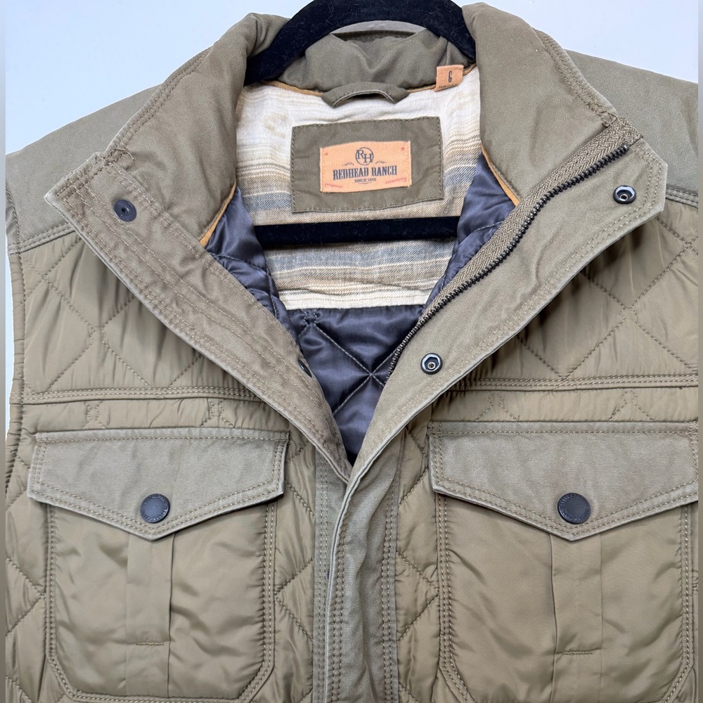 RedHead Ranch Men’s Wilsons Creek Quilted Vest Dark Olive Size Large - Picture 3 of 10